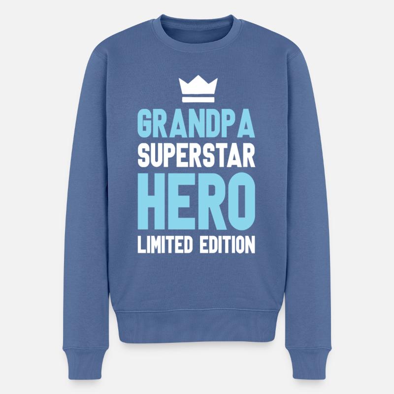 Opa Limited Edition Spruch - Männer Premium Bio Pullover - Taubenblau