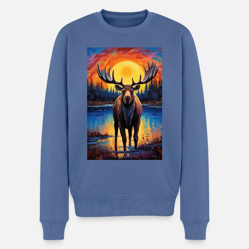 Élan - Pull Premium bio Homme - bleu pigeon