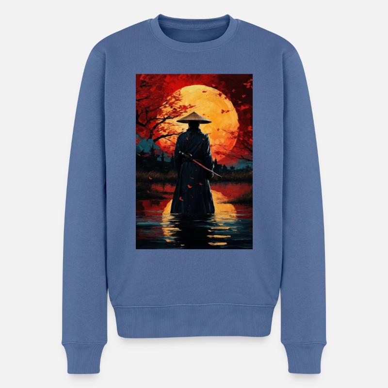 Samouraï - Pull Premium bio Homme - bleu pigeon