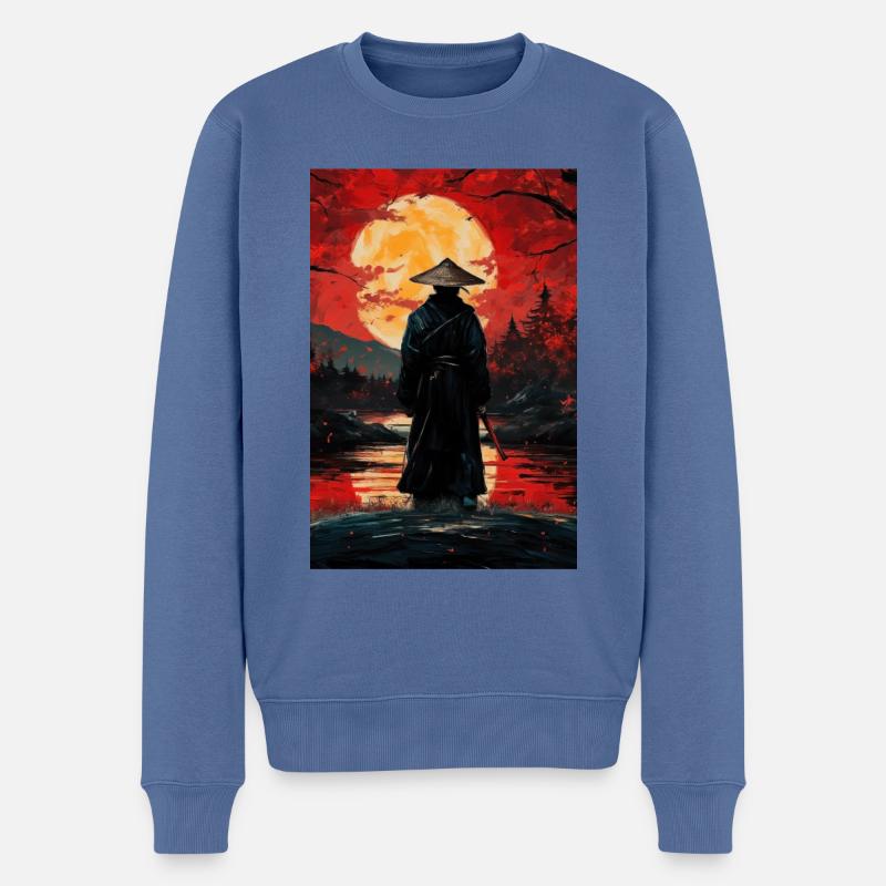 Samouraï - Pull Premium bio Homme - bleu pigeon