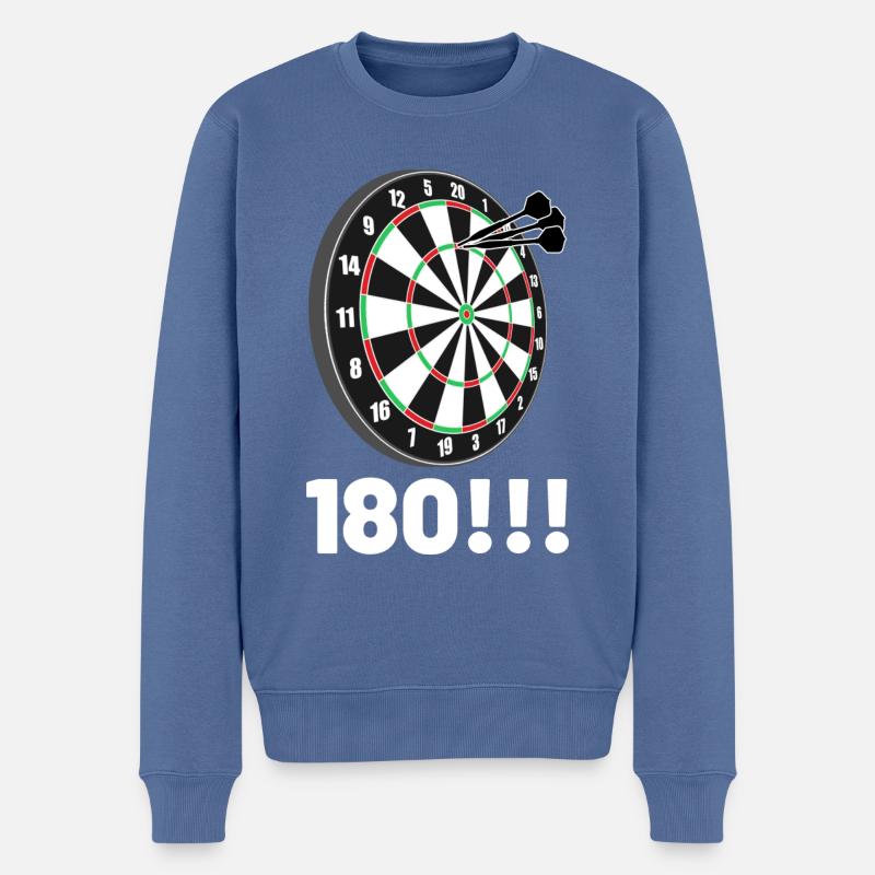 Dart 180 - Männer Premium Bio Pullover - Taubenblau