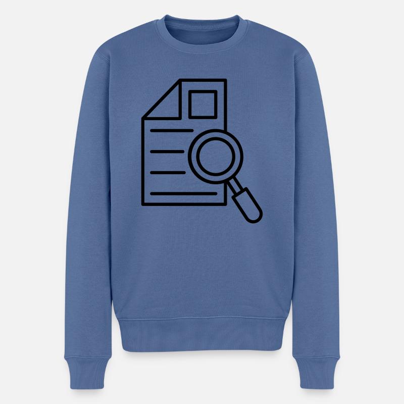 Suche auf Dokument - Männer Premium Bio Pullover - Taubenblau