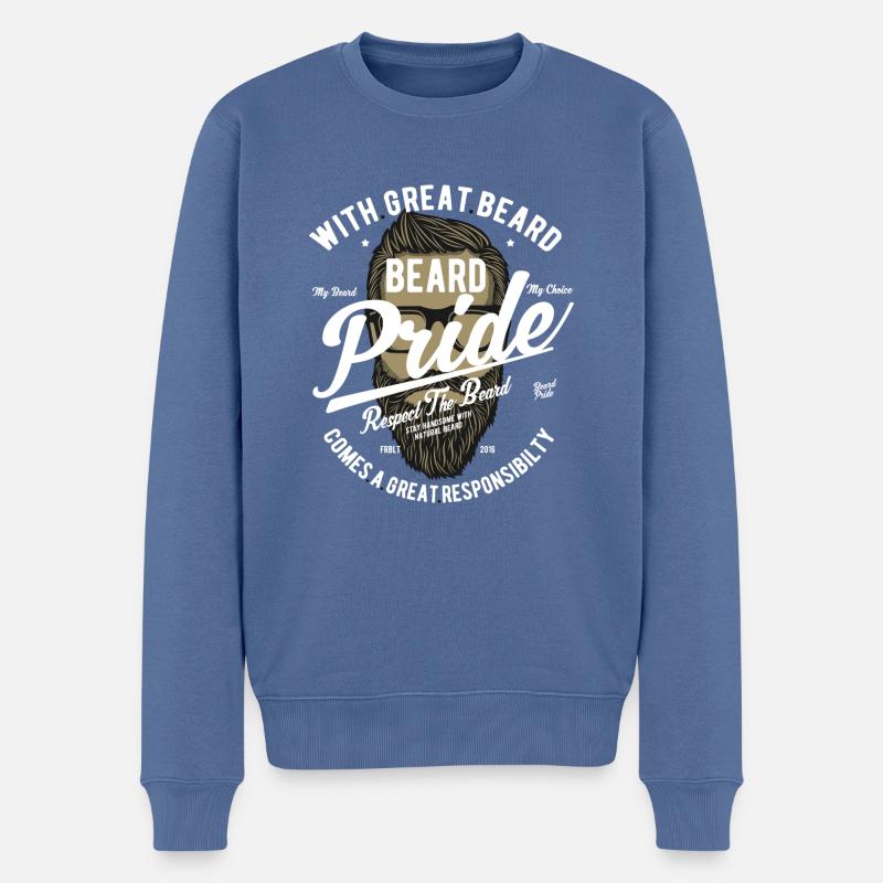 Barbe Pride 2 - Pull Premium bio Homme - bleu pigeon