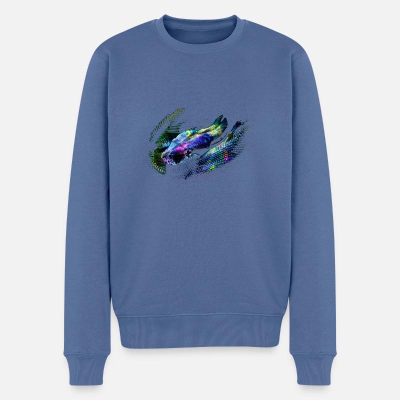 schlange,bunt,reptil,foto,nachts,cobra - Männer Premium Bio Pullover - Taubenblau