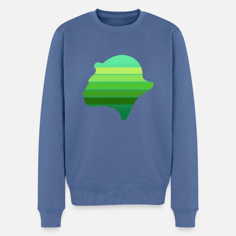 Hintergrundprofil N°2 - Männer Premium Bio Pullover - Taubenblau