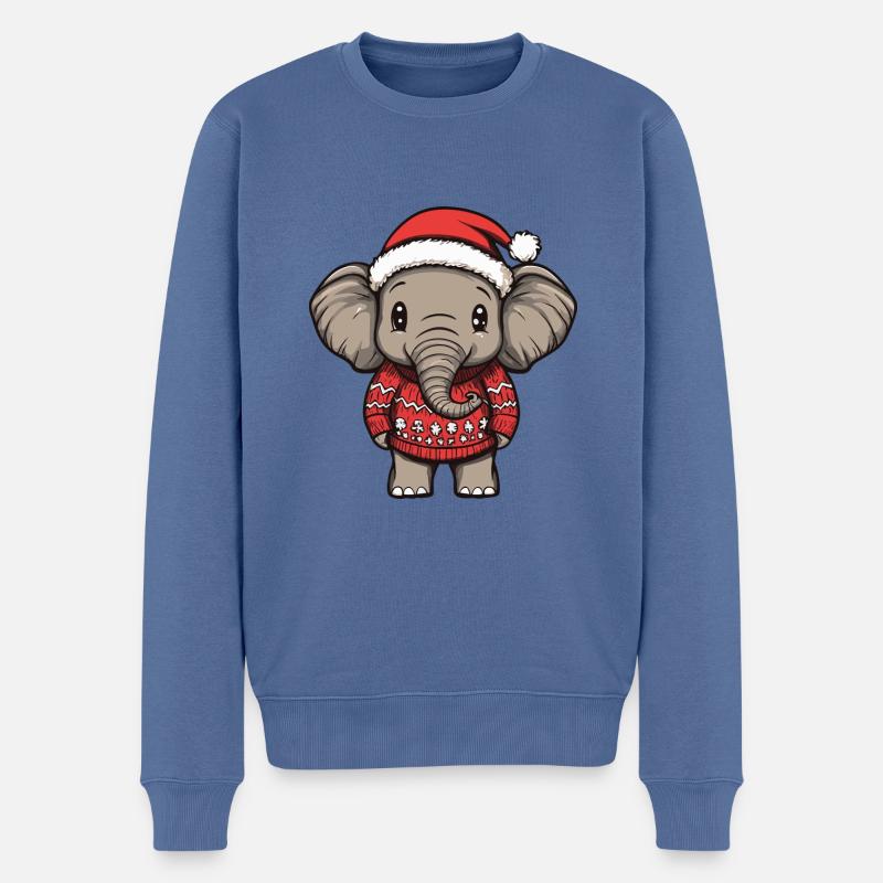 Bande dessinée de Noël gigantesque - Pull Premium bio Homme - bleu pigeon