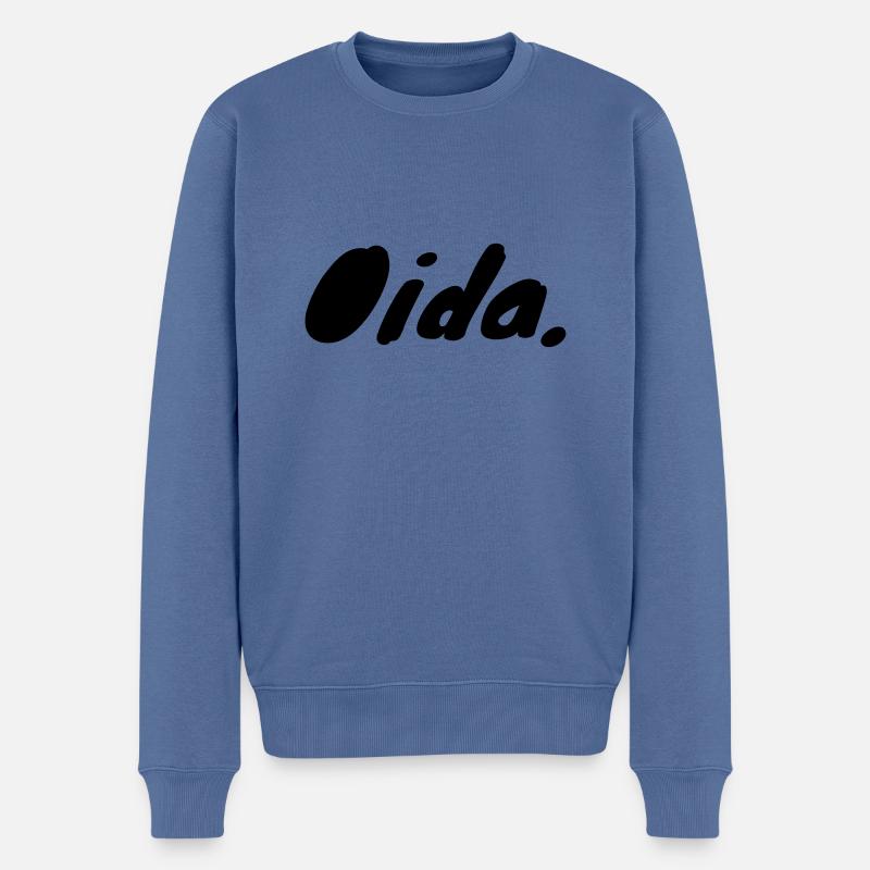 Oida - Männer Premium Bio Pullover - Taubenblau