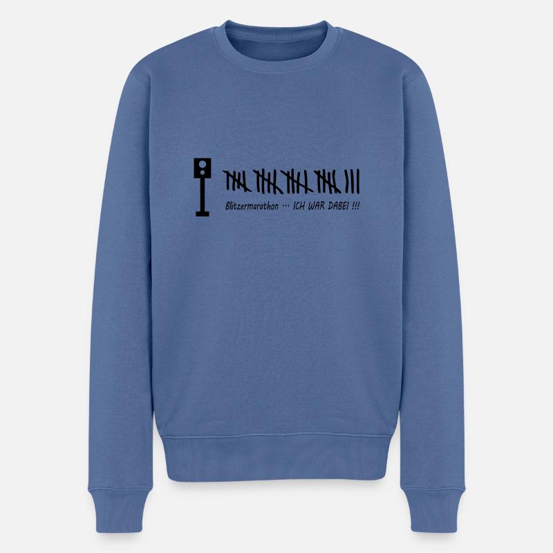 Marathon de la foudre - Pull Premium bio Homme - bleu pigeon