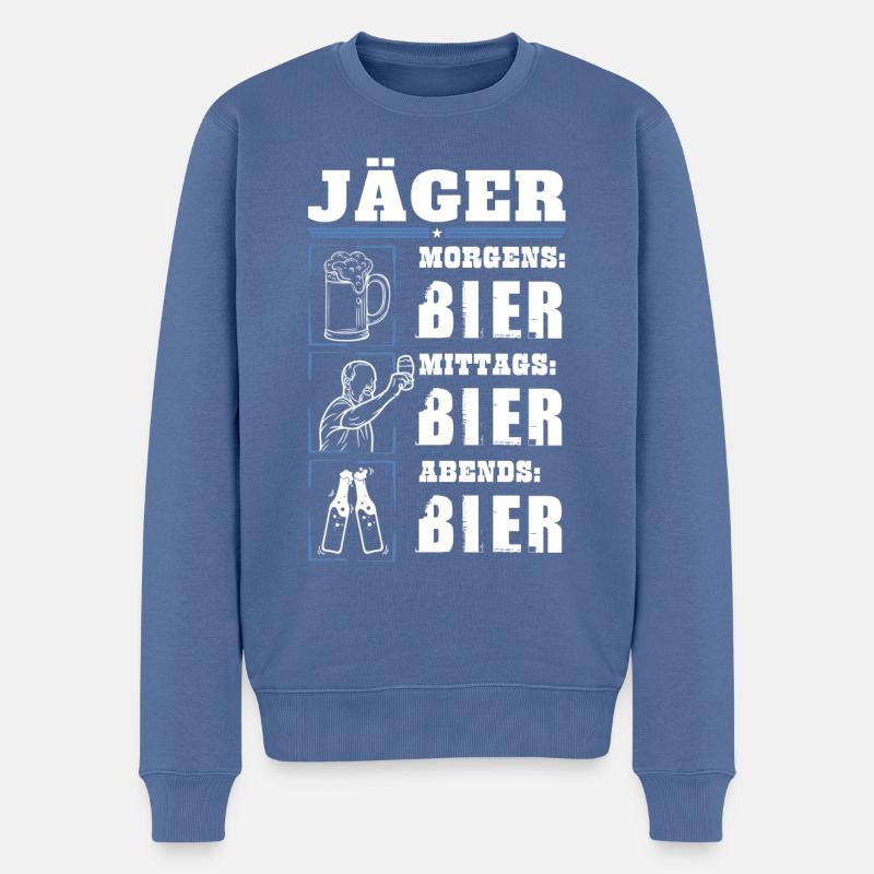 Mon quotidien de chasseur - Pull Premium bio Homme - bleu pigeon