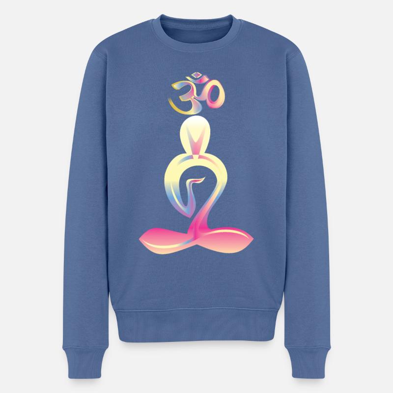 ohm - Männer Premium Bio Pullover - Taubenblau