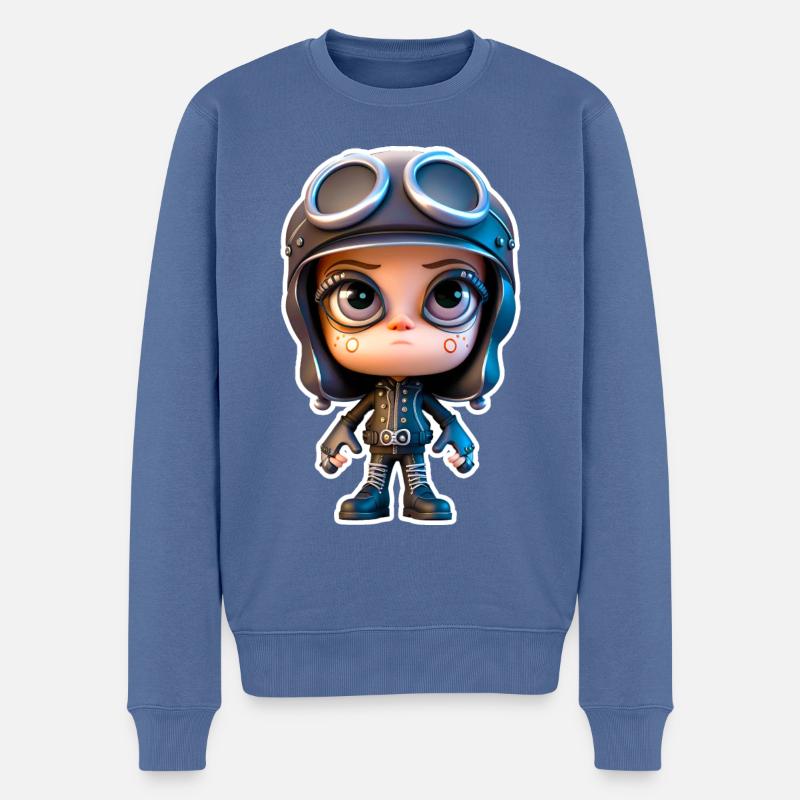 Little Biker 02 - Männer Premium Bio Pullover - Taubenblau