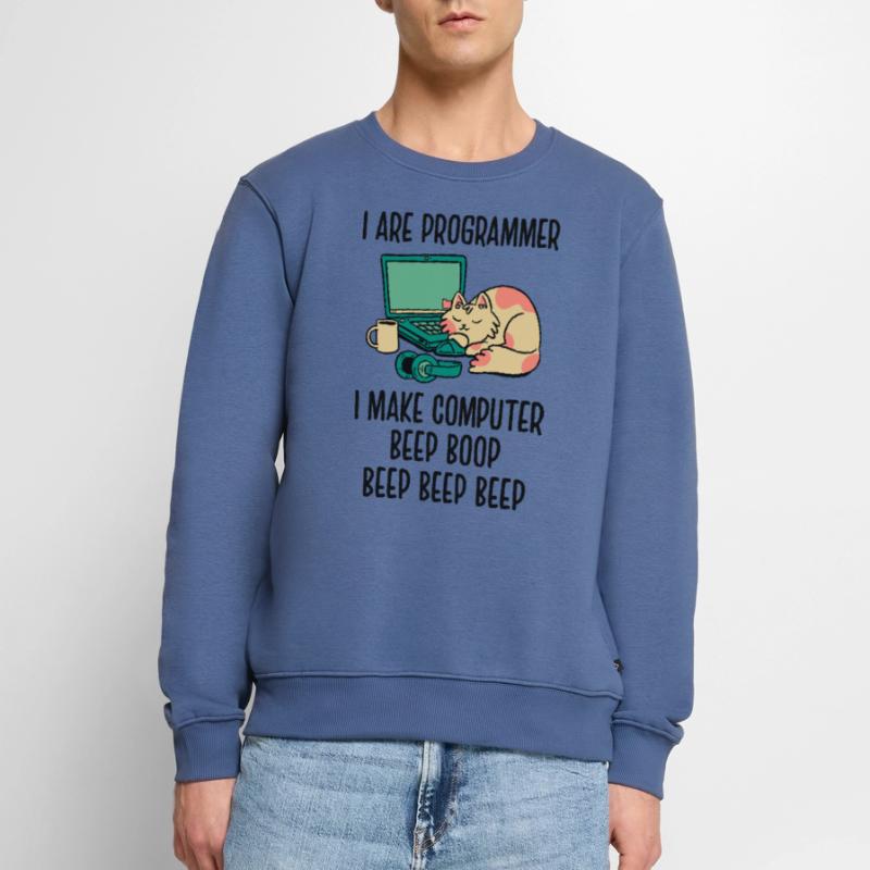 I Are Programmer I Make Computer Beep Bop Coder So Männer Premium Bio Pullover