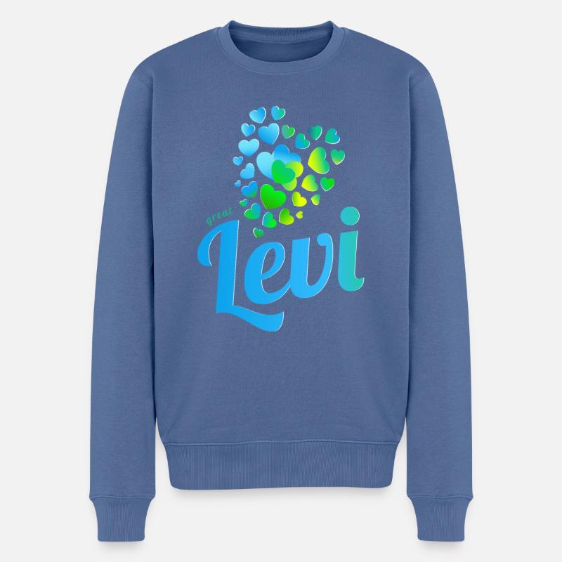 Levi - Männer Premium Bio Pullover - Taubenblau