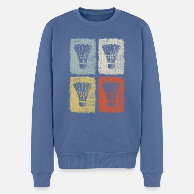 Badminton - Männer Premium Bio Pullover - Taubenblau