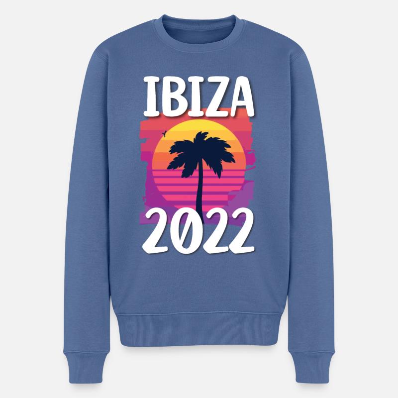 Ibiza 2022 - Männer Premium Bio Pullover - Taubenblau