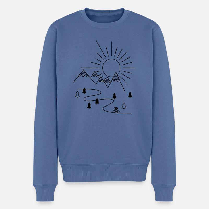 Radsport - Männer Premium Bio Pullover - Taubenblau