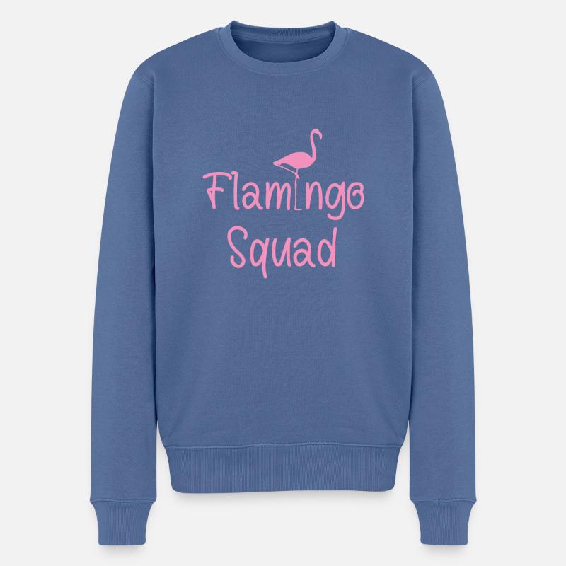 Flamingo Squad - Pull Premium bio Homme - bleu pigeon