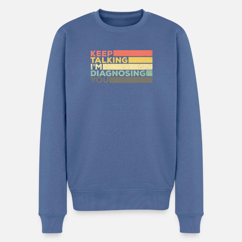 Lustiger Logopäde Pathologe / SLP-Therapie G. - Männer Premium Bio Pullover - Taubenblau