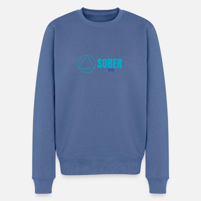 Alcooliques anonymes sobre 2015 - Pull Premium bio Homme - bleu pigeon