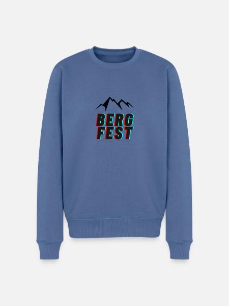 Bergfest Mittwoch T-Shirt - Männer Premium Bio Pullover - Taubenblau