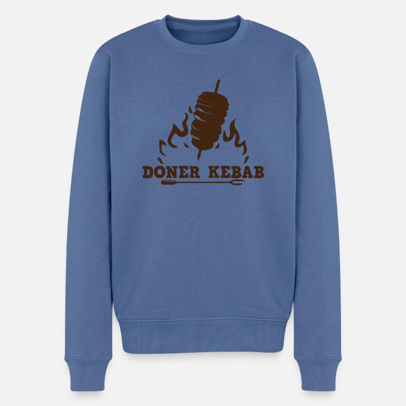 Döner Kebap - Männer Premium Bio Pullover - Taubenblau