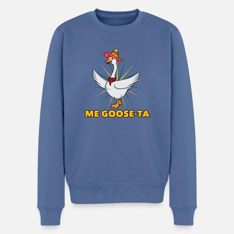 Me Goose-Ta drôle espagnol mexicain - Pull Premium bio Homme - bleu pigeon