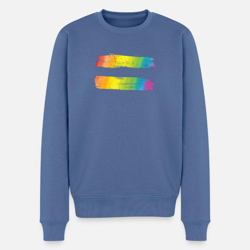 Equality Flag LGBT Gay & Lesbian Pride - Männer Premium Bio Pullover - Taubenblau