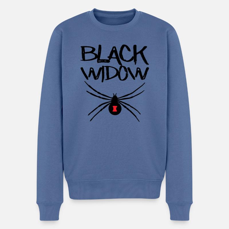 Black Widow Black Widow Araignée - Pull Premium bio Homme - bleu pigeon