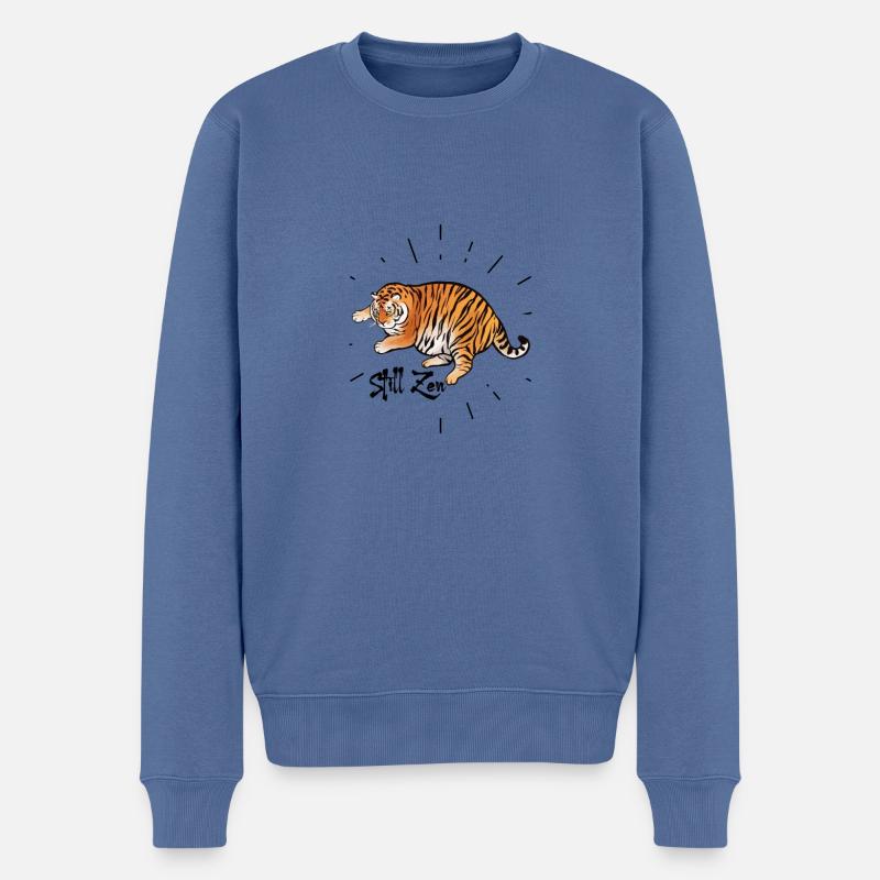 Still Zen - Männer Premium Bio Pullover - Taubenblau