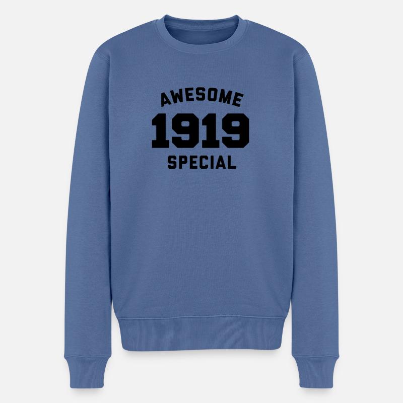 Drôle d’anniversaire Génial Spécial 1919 - Pull Premium bio Homme - bleu pigeon