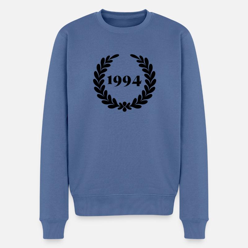 Lustiger Geburtstag seit 1994 - Männer Premium Bio Pullover - Taubenblau