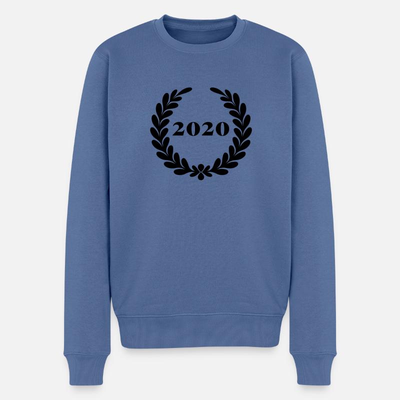Drôle d’anniversaire depuis 2020 - Pull Premium bio Homme - bleu pigeon