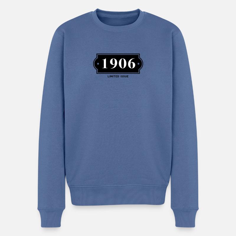 Drôle d’anniversaire numéro limité 1906 - Pull Premium bio Homme - bleu pigeon