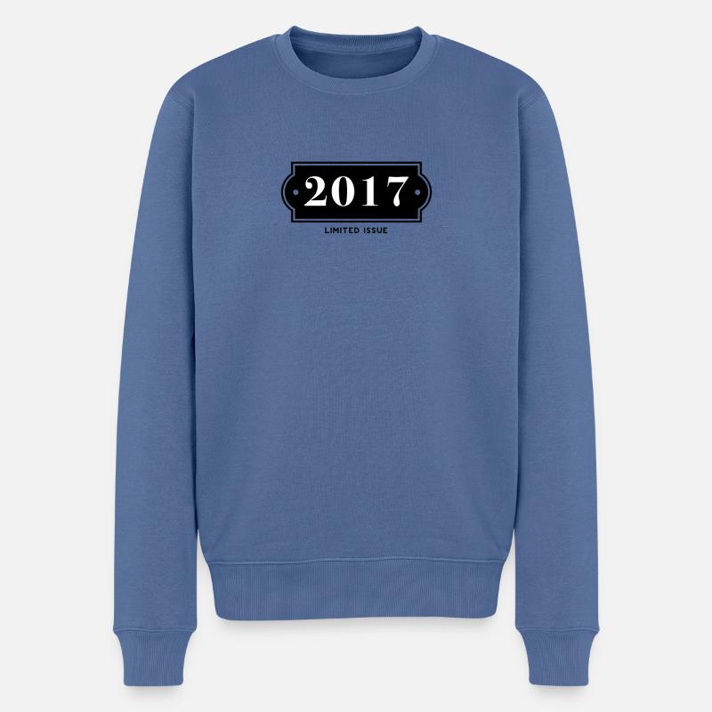 Drôle d’anniversaire numéro limité 2017 - Pull Premium bio Homme - bleu pigeon