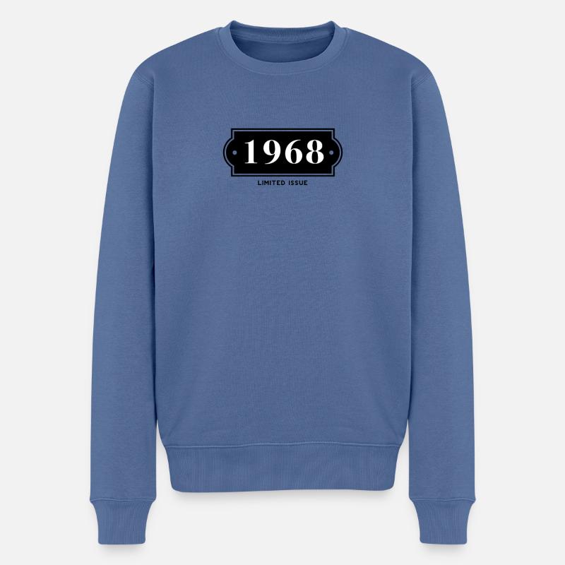 Drôle d’anniversaire numéro limité 1968 - Pull Premium bio Homme - bleu pigeon