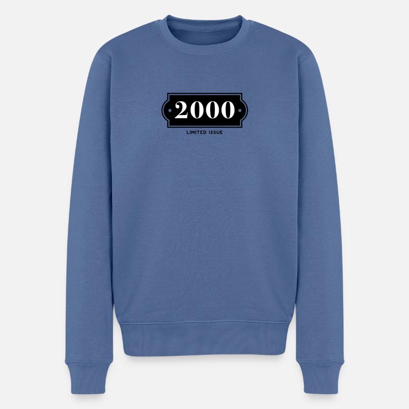 Funny Birthday Limited Numéro 2000 - Pull Premium bio Homme - bleu pigeon