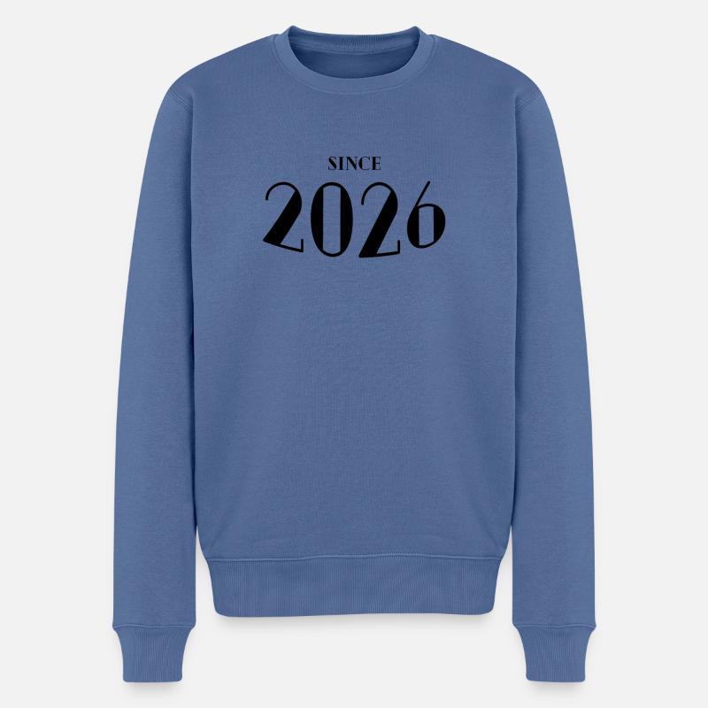 Drôle d’anniversaire depuis 2026 - Pull Premium bio Homme - bleu pigeon