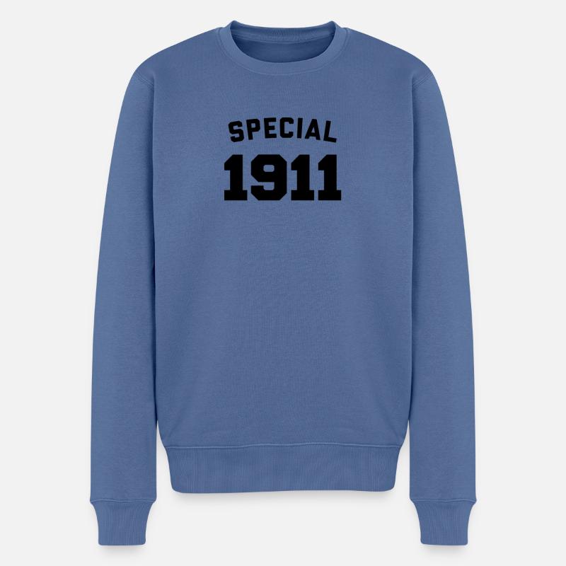 Drôle d’anniversaire Spécial 1911 - Pull Premium bio Homme - bleu pigeon