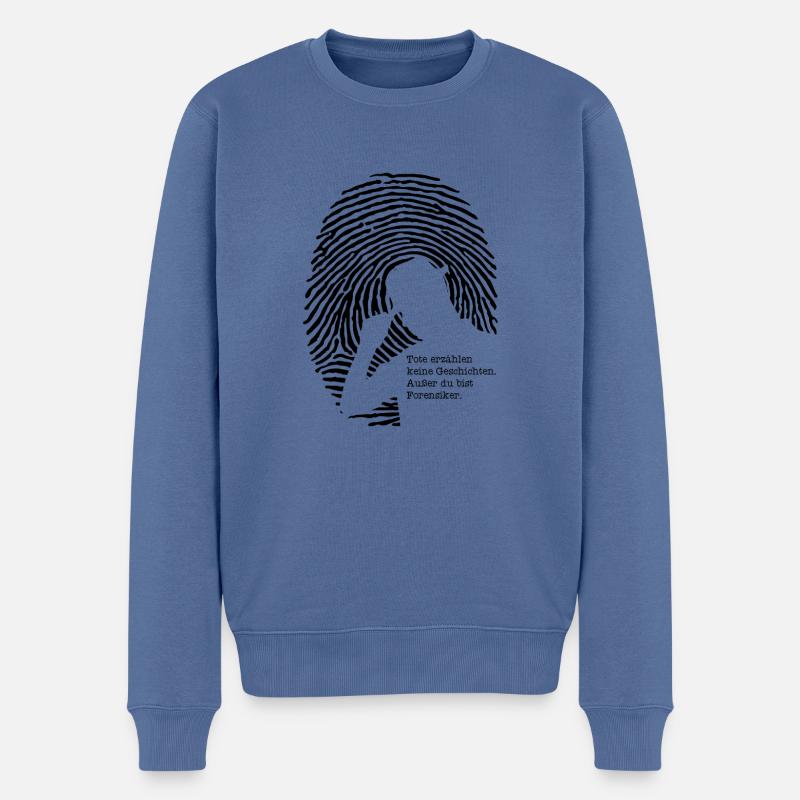 Spurensicherung - Kripo Polizei Kriminaltechnik - Männer Premium Bio Pullover - Taubenblau