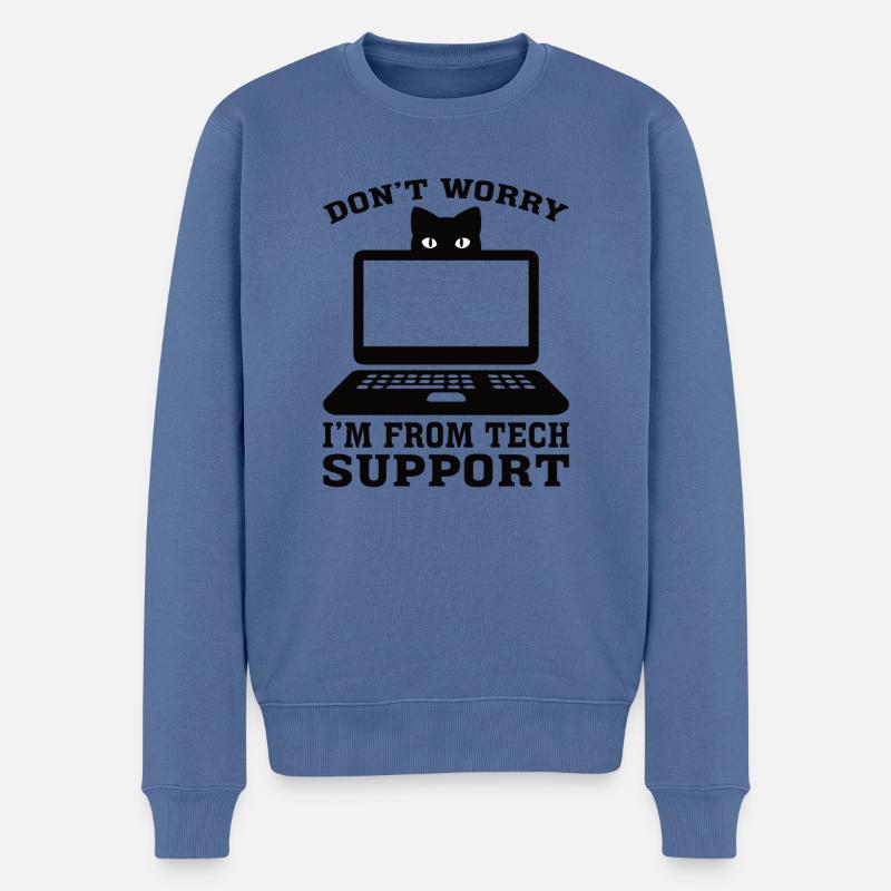 Technischer Support Computer Technik IT Software - Männer Premium Bio Pullover - Taubenblau