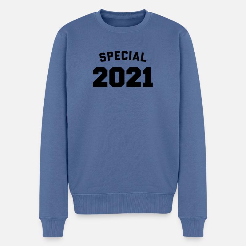 Drôle d’anniversaire Spécial 2021 - Pull Premium bio Homme - bleu pigeon