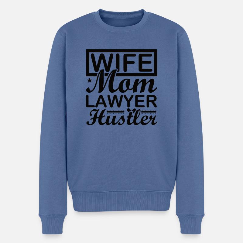 Rechtsanwalt Mama Juristin Anwältin Jura Mutter - Männer Premium Bio Pullover - Taubenblau