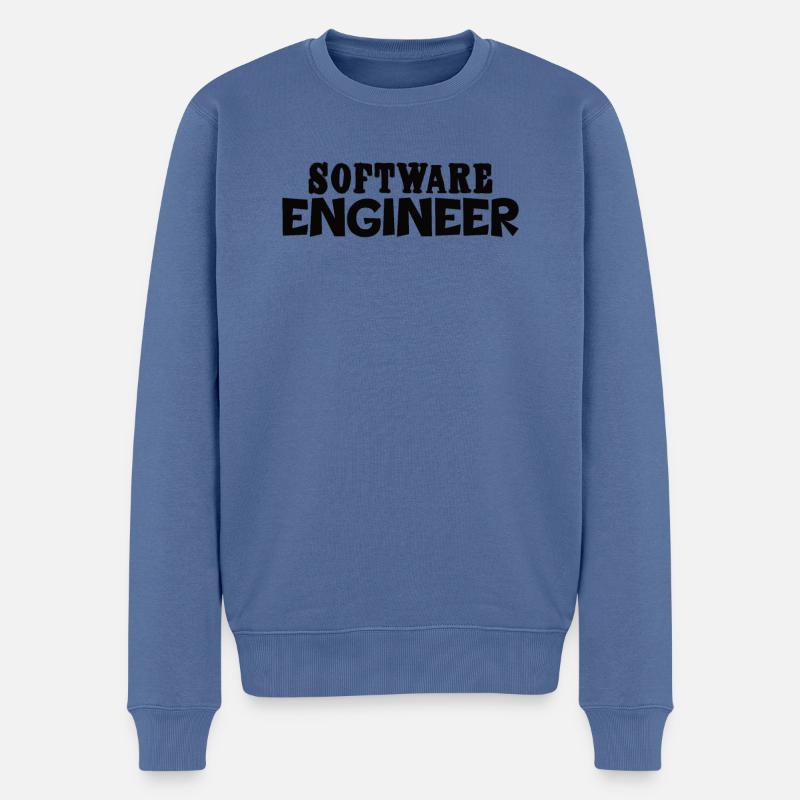 Softwareentwickler Programmierer Geschenk - Männer Premium Bio Pullover - Taubenblau