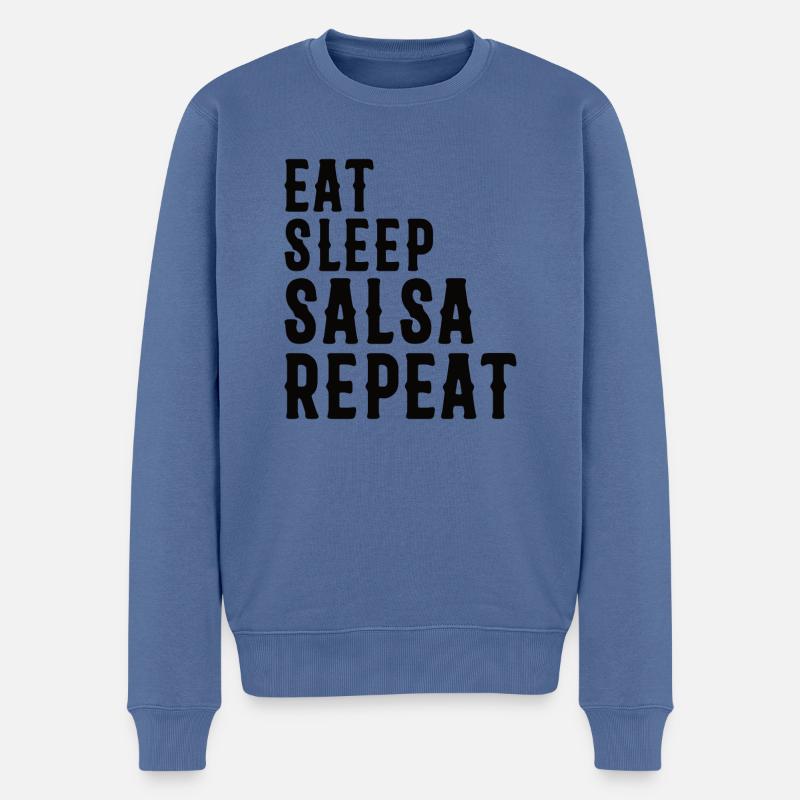 Musique salsa Danse salsa - Pull Premium bio Homme - bleu pigeon