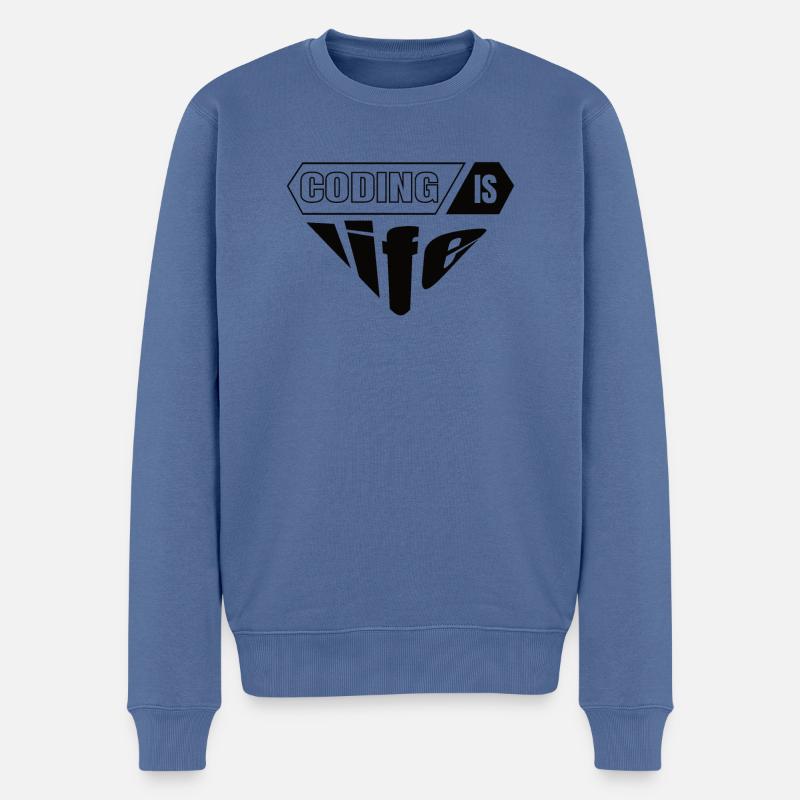 Softwareentwickler Programmierer Geschenk - Männer Premium Bio Pullover - Taubenblau