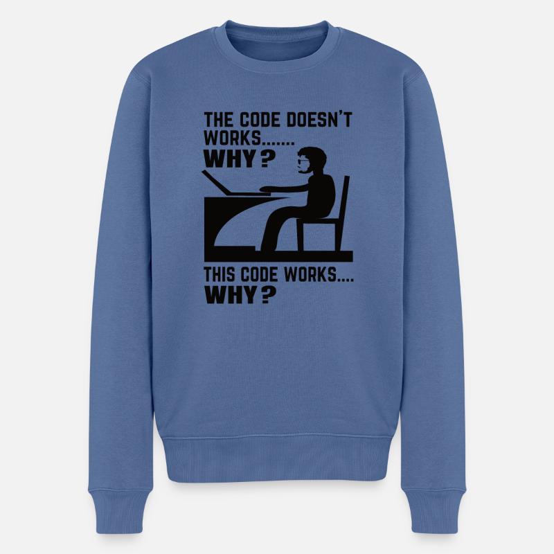 Softwareentwickler Programmierer Geschenk - Männer Premium Bio Pullover - Taubenblau