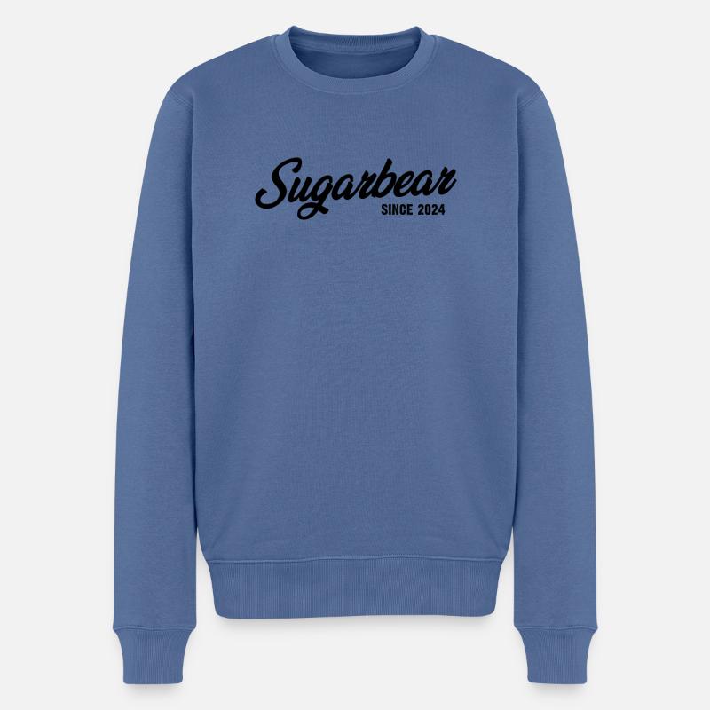 Lustiger Zuckerbär seit 2024 - Männer Premium Bio Pullover - Taubenblau