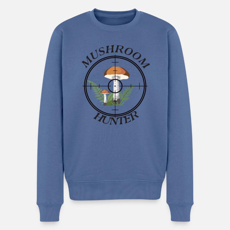 CHASSEUR DE CHAMPIGNONS - Pull Premium bio Homme - bleu pigeon