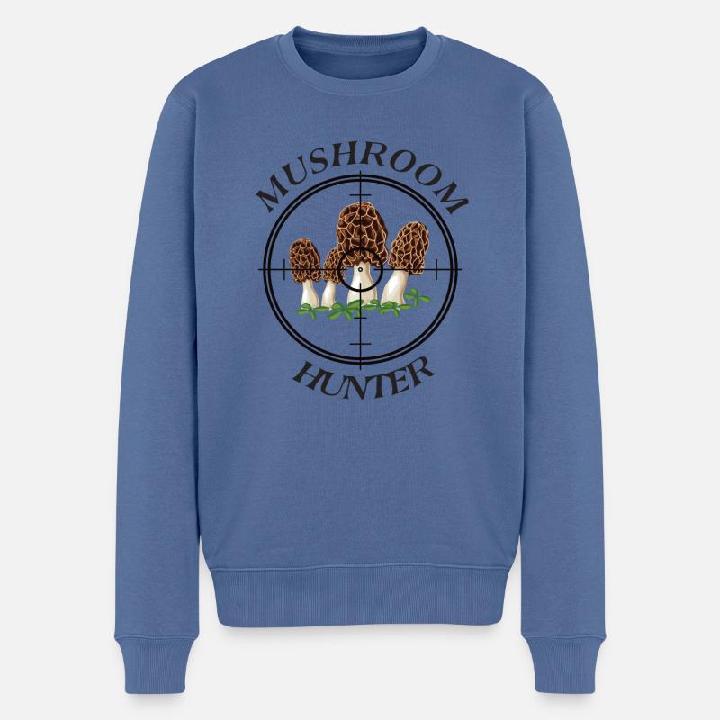 CHASSEUR DE CHAMPIGNONS - Pull Premium bio Homme - bleu pigeon