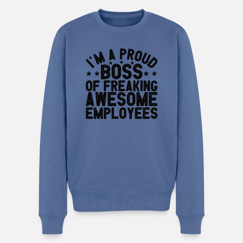 Bester Geschäftsführer Mitarbeiter Unternehmer - Männer Premium Bio Pullover - Taubenblau